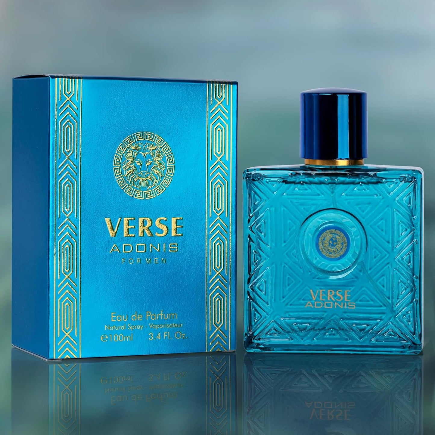 Verse Adonis Eau De Parfum for Men 3.4 Fl. Oz. 100Ml Men'S Perfume Refreshing Combination of Woody Floral & Fruity Scents - Masculine Scent Lasts All Day a Gift for Any Occasion