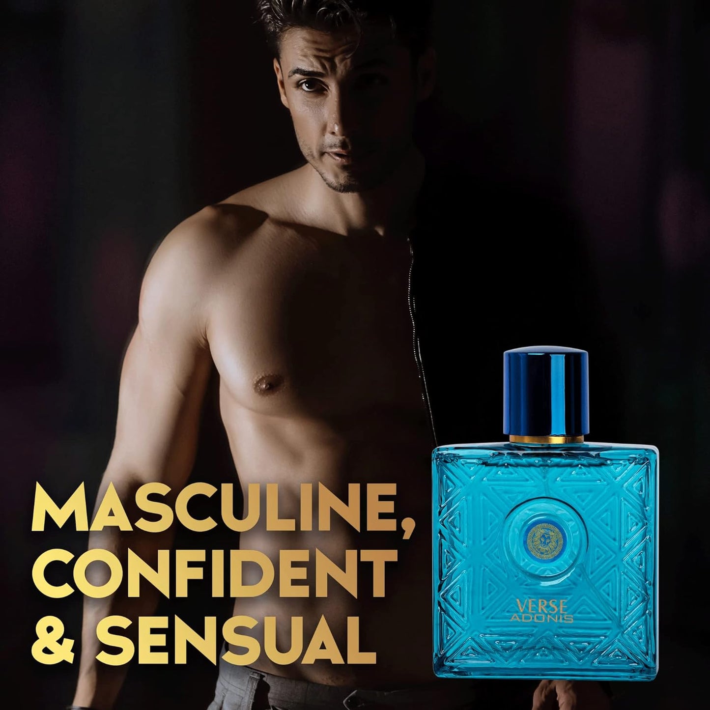 Verse Adonis Eau De Parfum for Men 3.4 Fl. Oz. 100Ml Men'S Perfume Refreshing Combination of Woody Floral & Fruity Scents - Masculine Scent Lasts All Day a Gift for Any Occasion