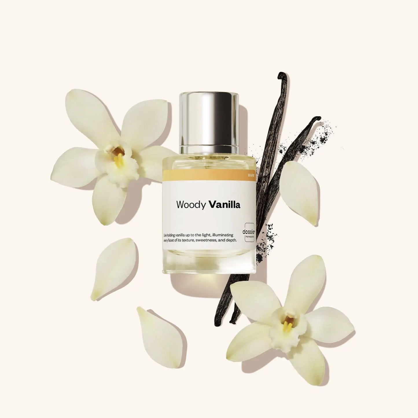 Woody Vanilla, Dossier, Unisex Perfume, Eau De Perfum, 50Ml, Davans, Jasmine, Muguet, Brown Sugar, Vanilla, Patchouli, Tonka Bean