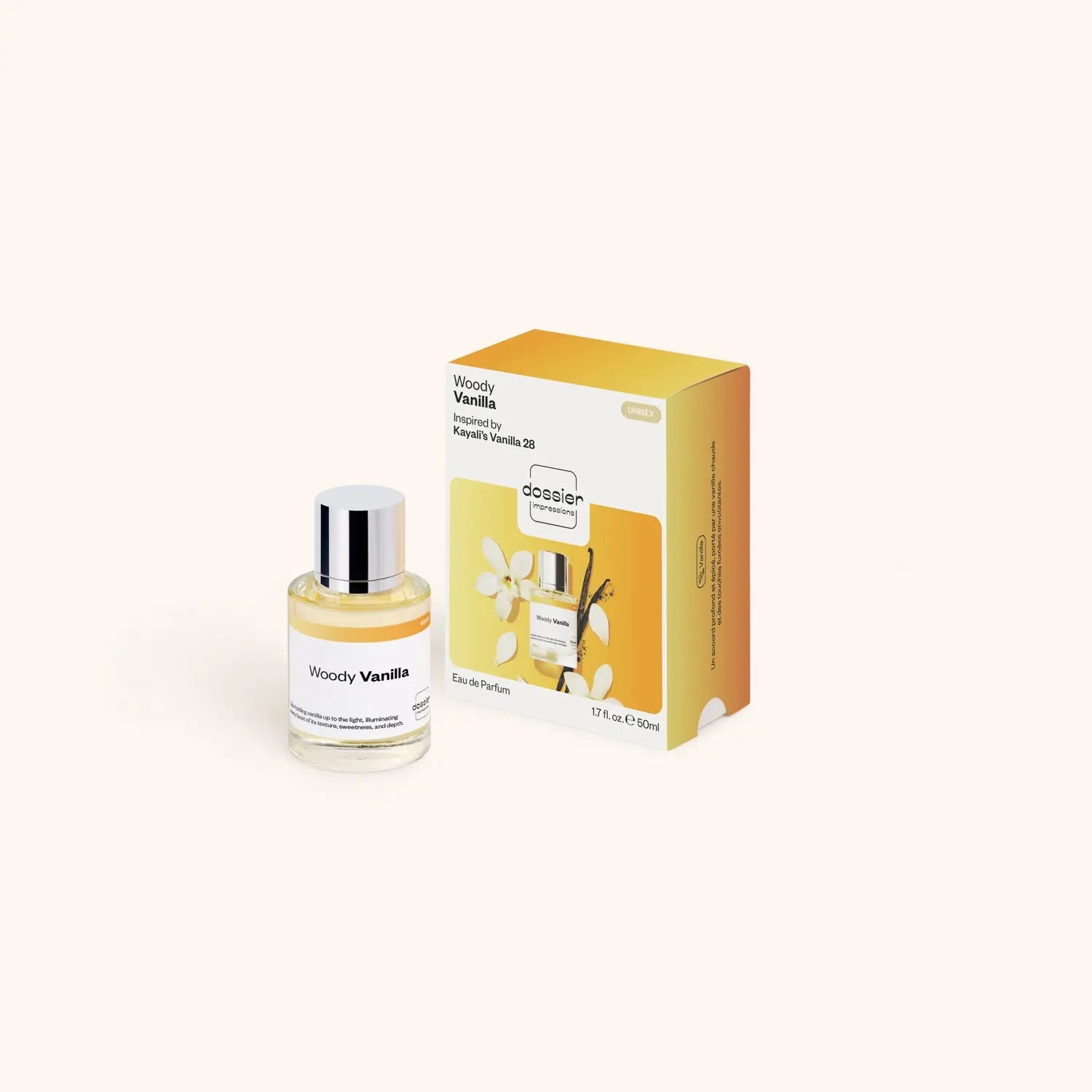 Woody Vanilla, Dossier, Unisex Perfume, Eau De Perfum, 50Ml, Davans, Jasmine, Muguet, Brown Sugar, Vanilla, Patchouli, Tonka Bean